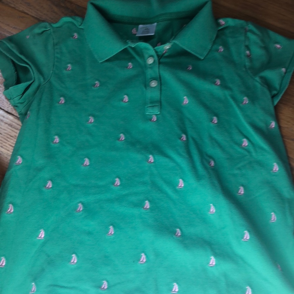 Green and pink crewcuts sailboat polo size 8-9